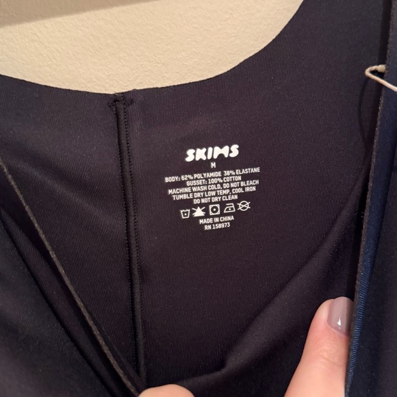 SKIMS Body Tank Long Slip Dress in Onyx | Medium - Picture 6 of 9